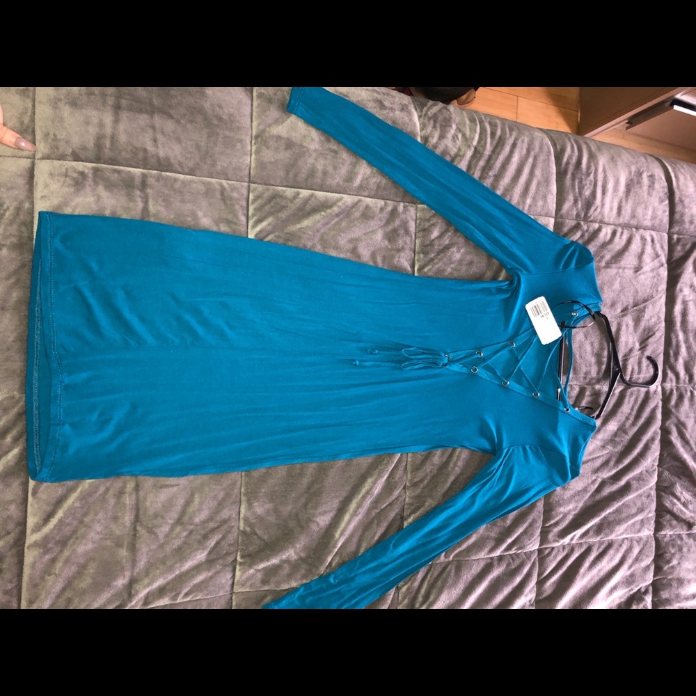 Lace up bodycon dress